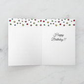 Carte Black Labrador Birday Party Confetti (Intérieur)