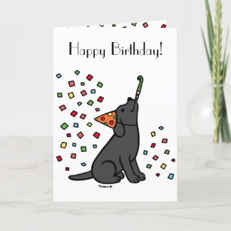 Carte Black Labrador Birday Party Confetti