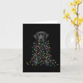 Carte Black Labrador Christmas I'm Fine Everything Is Fi (Fleur jaune)