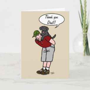 Carte Black Labrador Daddy en Fête des pères rouge