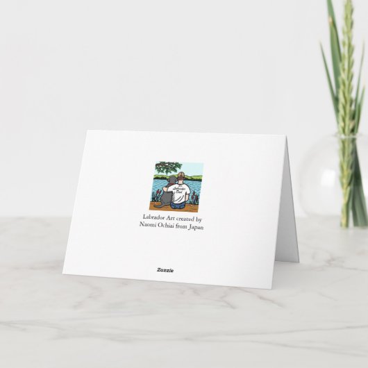 Carte Black Labrador et papa (Dos)