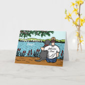 Carte Black Labrador et papa (Fleur jaune)