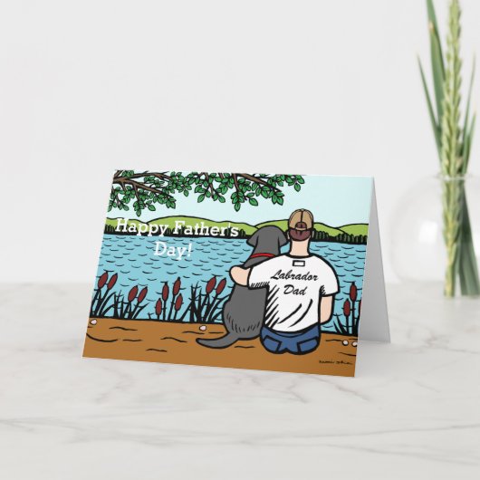 Carte Black Labrador et papa (Devant)