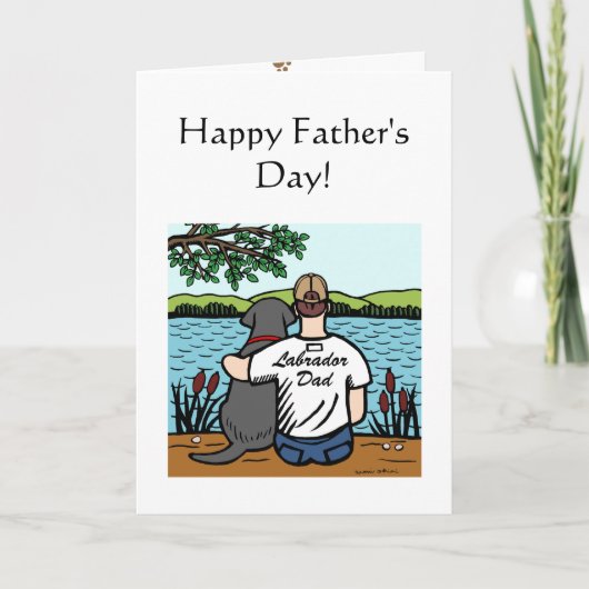 Carte Black Labrador et papa 2 (Devant)