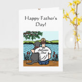 Carte Black Labrador et papa 2 (Fleur jaune)
