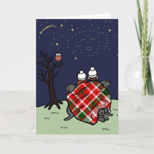Carte Black Labrador Family et Starry Sky