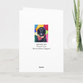 Carte Black Labrador Joyeux tableau d'anniversaire (Dos)