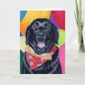 Carte Black Labrador Joyeux tableau d'anniversaire (Devant)