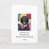 Carte Black Labrador Joyeux tableau d'anniversaire (Dos)