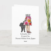 Carte Black Labrador & Maman's Skirt Cartoon (Dos)