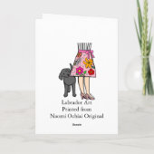 Carte Black Labrador & Maman's Skirt Cartoon (Dos)