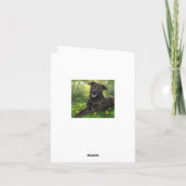 Carte Black Labrador Retriever Chien vert bonjour (Dos)