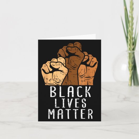Carte Black Lives Blm Human Rights Black History Month  (Devant)