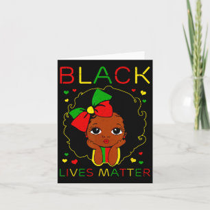 Carte Black Lives Problème Little Melanin Princess Black