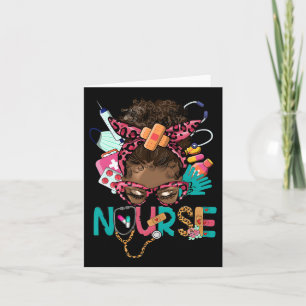 Carte Black Melanin Nurse Noir Histoire Mois Afro Cheveu