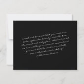 Carte Black Modern Script texte seulement Enregistrer no (Devant)