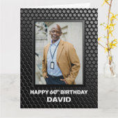 Carte Black moderne 60e anniversaire (Fleur jaune)