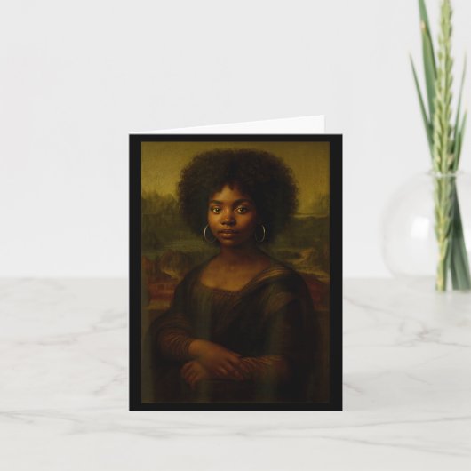 Carte Black Mona Lisa Afro African American Melanin Blac (Devant)
