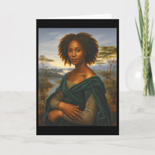 Carte Black Mona Lisa Graphique Afro Américain Juin