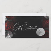 Carte Black Moody Florals Logo Certificat cadeau (Devant)