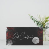 Carte Black Moody Florals Logo Certificat cadeau (Debout devant)