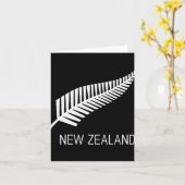 Carte Black New Zealand Fern Shirt Mens Black Proud Kiwi (Fleur jaune)