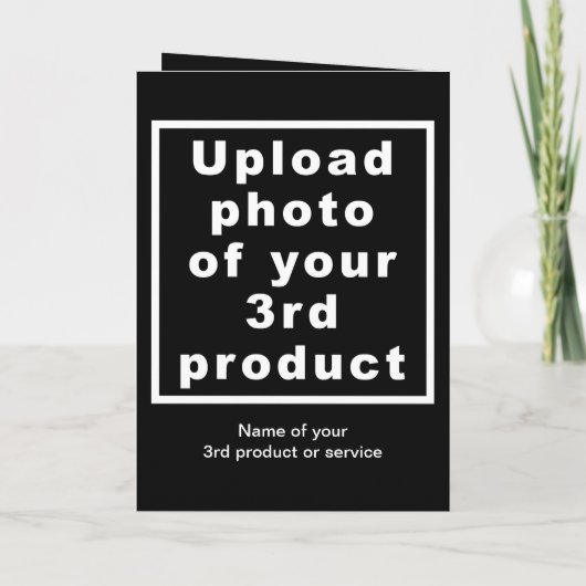 Carte Black | Noël | Business | Salutation pliée (Dos)