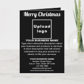 Carte Black | Noël | Business | Salutation pliée (Devant)