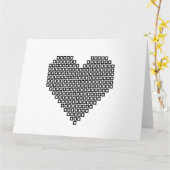 Carte Black pixel heart (Fleur jaune)