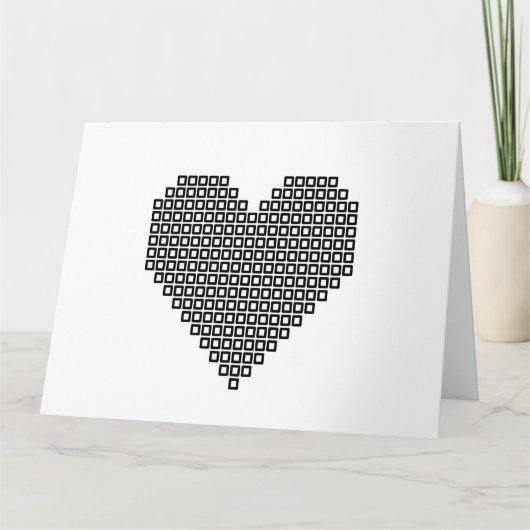Carte Black pixel heart (Devant)