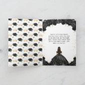Carte Black Princess Floral Joyeux anniversaire (Intérieur)