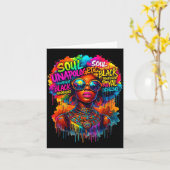 Carte Black Queen African Map Unalogetically Black Histo (Fleur jaune)