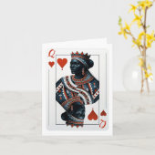 Carte Black Queen Of Hearts Card Deck Jeu Fier Black W (Fleur jaune)
