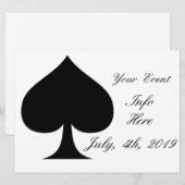 Carte Black Queen of Spades (Devant / Derrière)