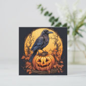 Carte Black Raven Happy Halloween (Debout devant)