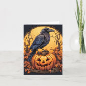 Carte Black Raven Happy Halloween (Devant)