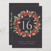 Carte Black Red Berries+Eucalyptus (Devant / Derrière)