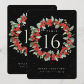 Carte Black Red Berries+Eucalyptus (Devant / Derrière)