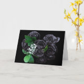 CARTE BLACK ROSES (Fleur jaune)