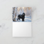 Carte Black Russian Terrier Laisser neiger Noël (Intérieur)