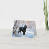 Carte Black Russian Terrier Laisser neiger Noël (Devant)