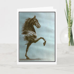 Carte Black Saddlebred Card