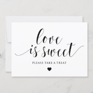 Carte Black Script L'amour est sucré S'il vous plaît pre