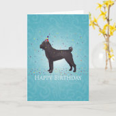 Carte Black Shar Pei Birthday Design Card (Fleur jaune)