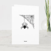 Carte Black Spider et Web Happy Halloween Card (Dos)