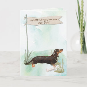 Carte Black & Tan Dachshund Félicitations pour le nouvea
