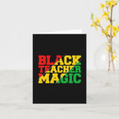Carte Black Teacher Magic Afro Drapeau - Black History M (Fleur jaune)