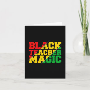 Carte Black Teacher Magic Afro Drapeau - Black History M