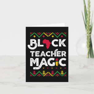 Carte Black Teacher Magie Enseignant Noir Histoire Mois 