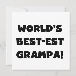 Carte Black Text Les meilleurs t-shirts Grampa du monde